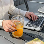450ML Drinking Glasses with Dome Lids