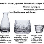 Japanese Sake Drinking Set Glass Cups