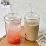 450ML Drinking Glasses with Dome Lids